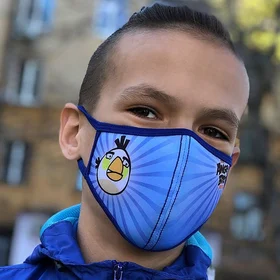 Маски защитные: маска птички - белый неопрен